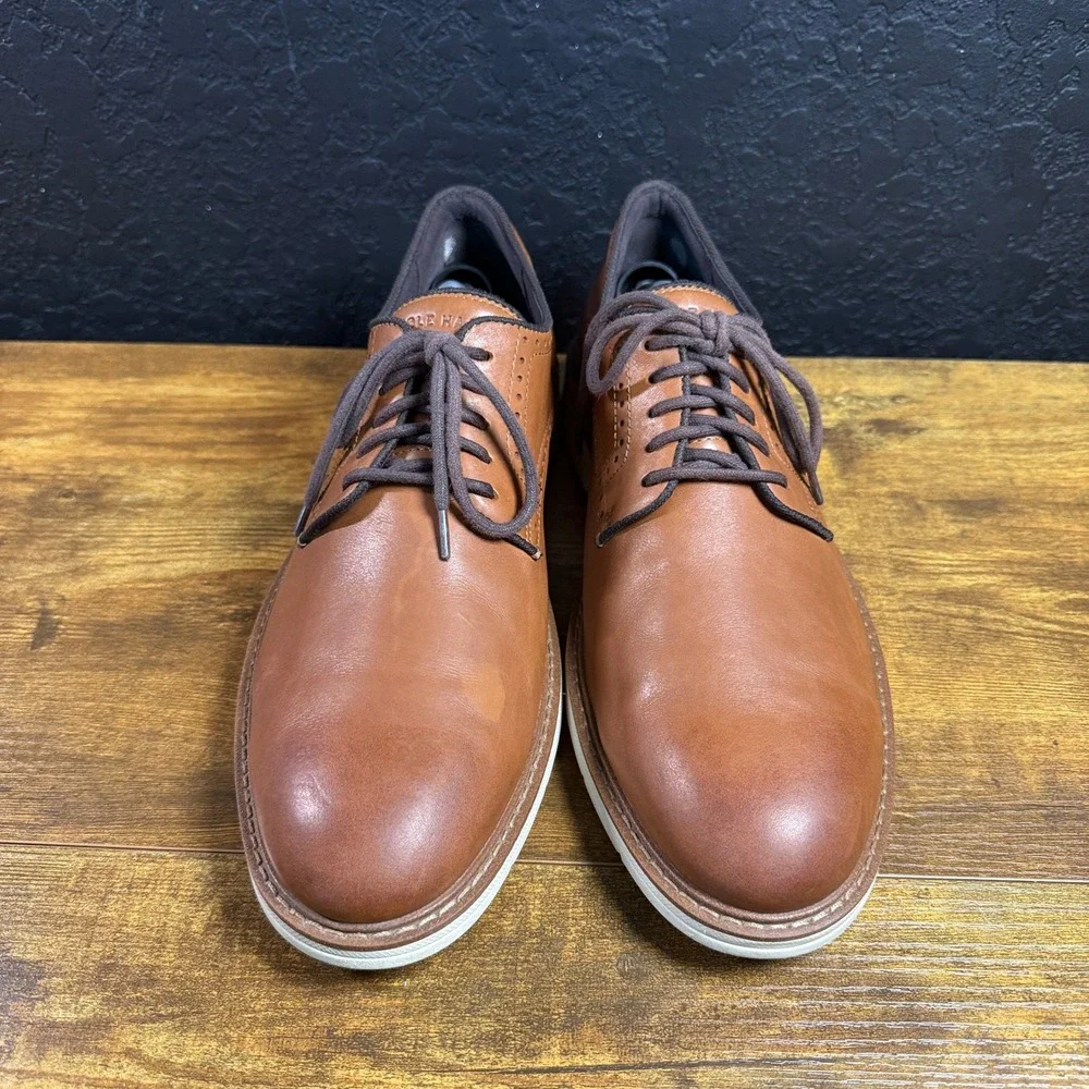 Cole Haan OriginalGrand C34125 Tan Leather Brogue Oxford Shoes Mens 11.5M